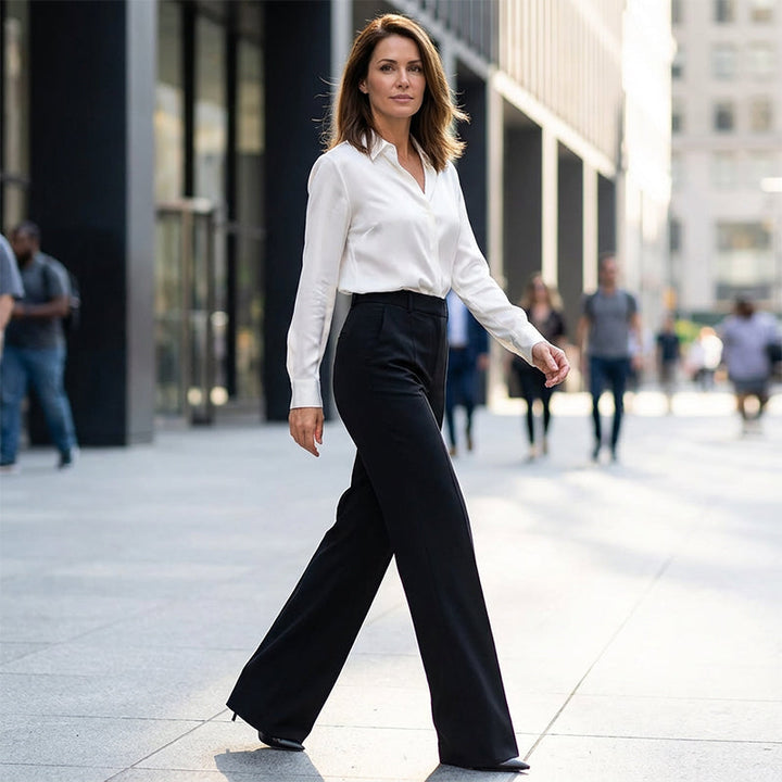 Lidia | High Waisted Suit Trousers